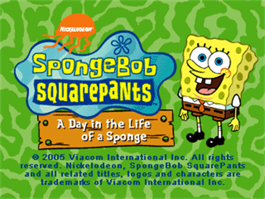 Nickelodeon SpongeBob SquarePants: A Day in the Life of a Sponge - Screenshot - Game Title Image