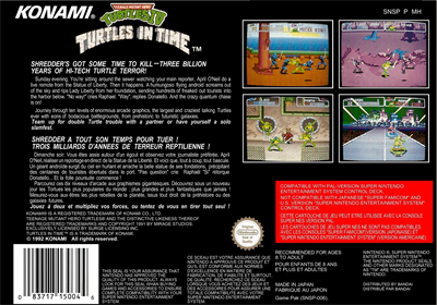 Teenage Mutant Ninja Turtles IV: Turtles in Time - Box - Back Image