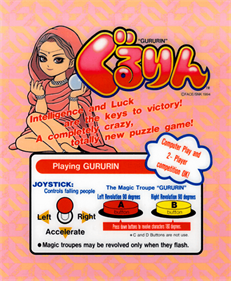 Gururin - Arcade - Controls Information Image