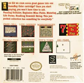 Microsoft: The Best of Entertainment Pack - Box - Back Image