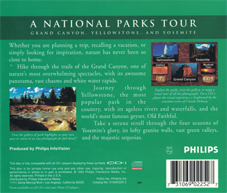 A National Parks Tour - Box - Back Image