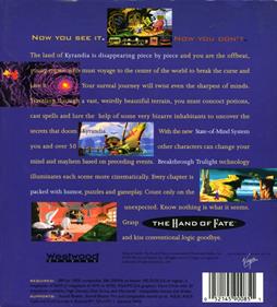The Legend of Kyrandia: Book Two: The Hand of Fate - Box - Back Image
