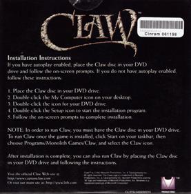 Claw - Box - Back Image