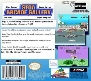 Sega Arcade Gallery - Box - Back Image