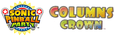 2 Games in 1: Sonic Pinball Party + Columns Crown - Clear Logo Image