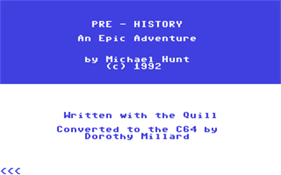 Pre-History - Screenshot - Game Title Image