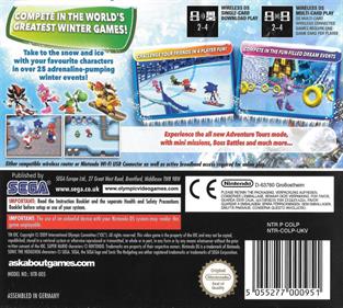 Mario & Sonic at the Olympic Winter Games - Box - Back Image