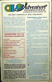 Adventure Value Pack 10-11-12 - Box - Back Image