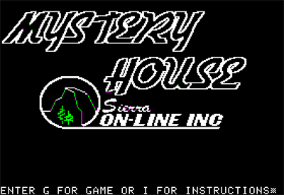 Hi-Res Adventure #1: Mystery House - Screenshot - Game Title Image