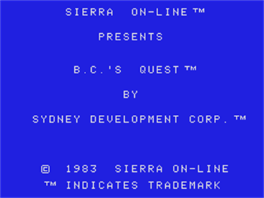 B.C.'s Quest for Tires - Screenshot - Game Title Image