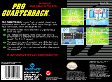 Pro Quarterback - Box - Back Image