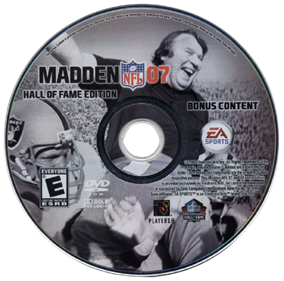 Madden NFL 07: Hall of Fame Edition - Disc Image