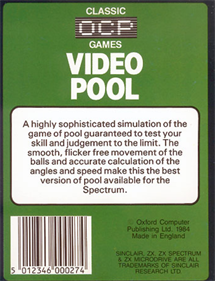 Video Pool - Box - Back Image