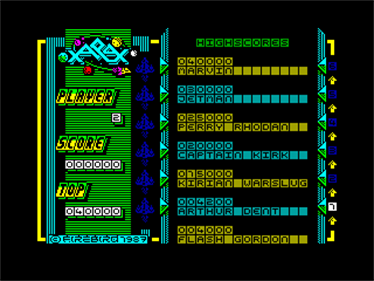 Xarax - Screenshot - High Scores Image