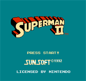 Superman II - Screenshot - Game Title Image