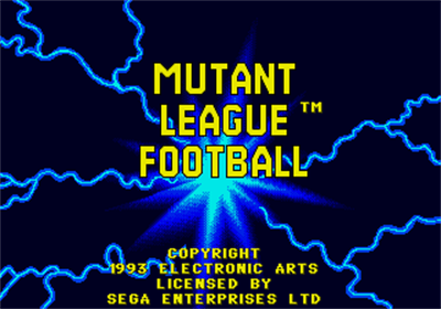 Mutant League Football - Screenshot - Game Title Image