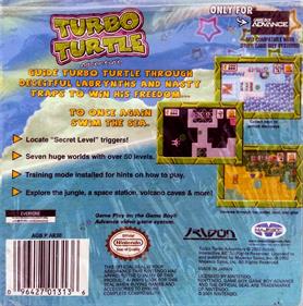 Turbo Turtle Adventure - Box - Back Image