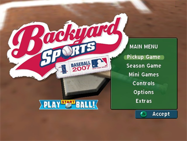 Backyard Sports Baseball 2007 - Screenshot - Game Title