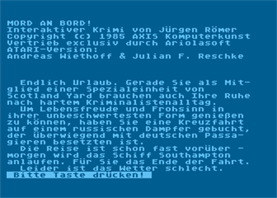 Mord an Bord - Screenshot - Gameplay Image