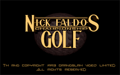 Nick Faldo's Championship Golf - Screenshot - Game Title Image