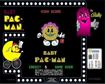 Baby Pac-Man - Arcade - Marquee Image