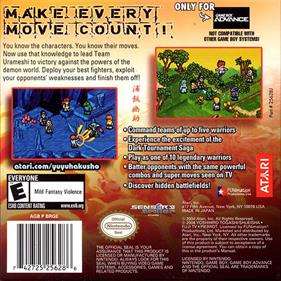 Yu Yu Hakusho: Ghost Files: Tournament Tactics - Box - Back Image