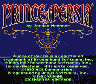 Prince of Persia - Screenshot - Game Title Image