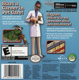 The Sims 2: Pets - Box - Back Image