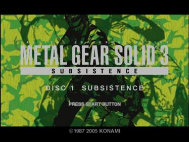 Metal Gear Solid 3: Subsistence - Screenshot - Game Title Image