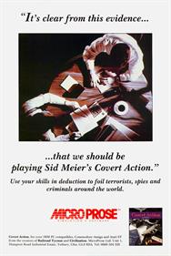 Sid Meier's Covert Action - Advertisement Flyer - Front Image