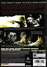 Resident Evil 5 - Box - Back Image