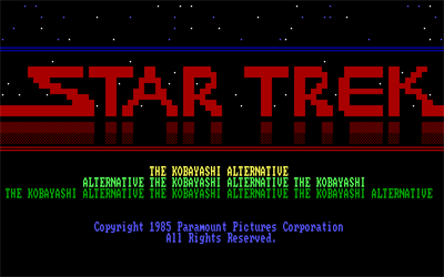 Star Trek: The Kobayashi Alternative - Screenshot - Game Title Image
