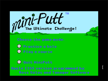 Mini-Putt - Screenshot - Game Select Image