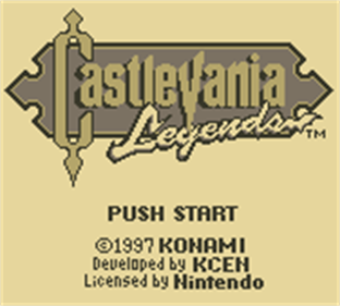Castlevania Legends - Screenshot - Game Title Image