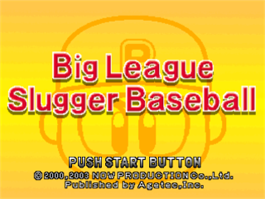 Big League Slugger Baseball - Screenshot - Game Title Image