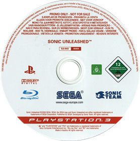 Sonic Unleashed - Disc Image