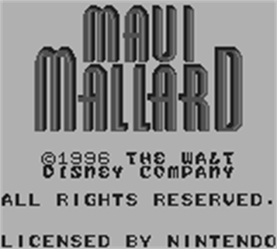 Maui Mallard in Cold Shadow - Screenshot - Game Title Image