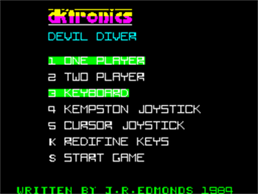 Devil Diver - Screenshot - Game Select