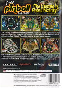 Gottlieb Pinball Classics - Box - Back Image