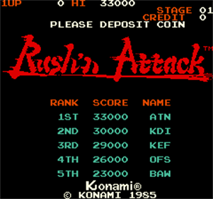 Rush'n Attack - Screenshot - High Scores Image