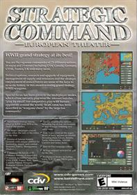 Strategic Command: European Theater - Box - Back Image