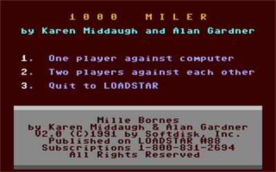 1000 Miler v2.0 - Screenshot - Game Title Image