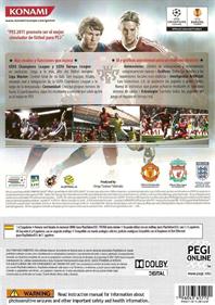 PES 2011: Pro Evolution Soccer - Box - Back Image