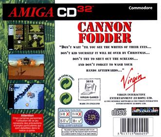 Cannon Fodder - Box - Back Image