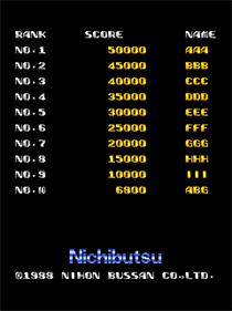 Formation Armed F - Screenshot - High Scores Image