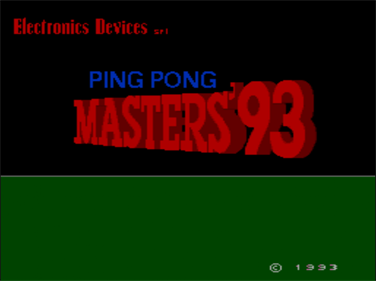 Ping Pong Masters '93 - Screenshot - Game Title Image