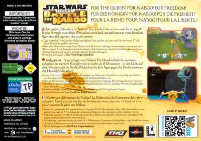 Star Wars: Episode I: Battle for Naboo - Box - Back Image