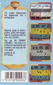 Subway Vigilante  - Box - Back Image