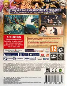 One Piece: Pirate Warriors 3 - Box - Back Image