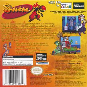 Shantae - Box - Back Image